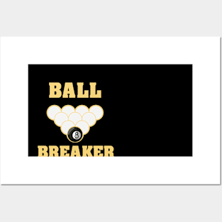 Billiards Ball Breaker Funny Pool Player Posters and Art